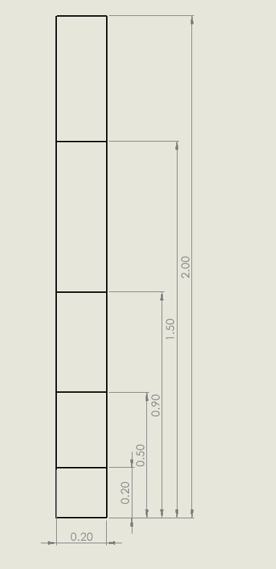 I-beam cross-section engineering drawing — flange 200mm wide, total height 230mm, web thickness 60mm