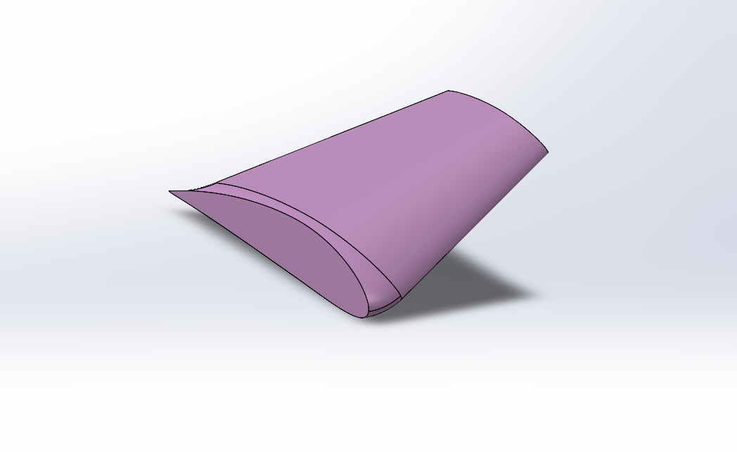 SolidWorks model of URAAN winglet — canted aerodynamic surface at wing tip to reduce induced drag